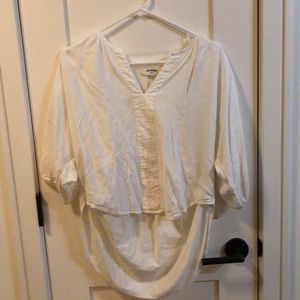 High low white cotton shirt